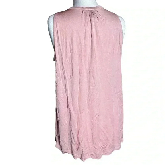 Blush pink H&M sleeveless blouse Size S keyhole women's business summer spring - Picture 3 of 5